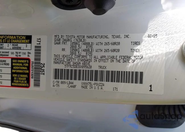 5TFMC5DB3SX095620: 43246058