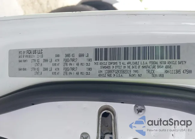 1C6RR7FG2KS582319: 43246082