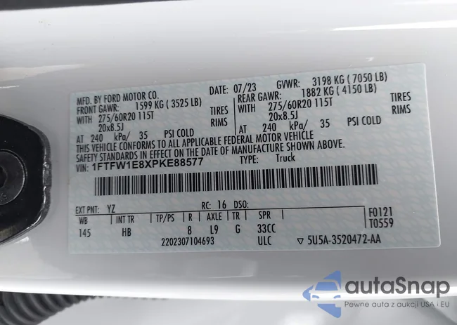 1FTFW1E8XPKE88577: 43246156