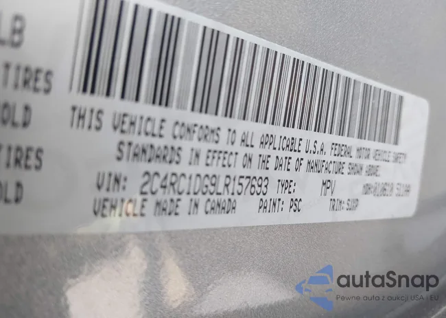 2C4RC1DG9LR157693: 43246163