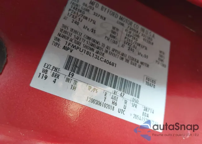 1FMPU18L13LC40681: 43246194