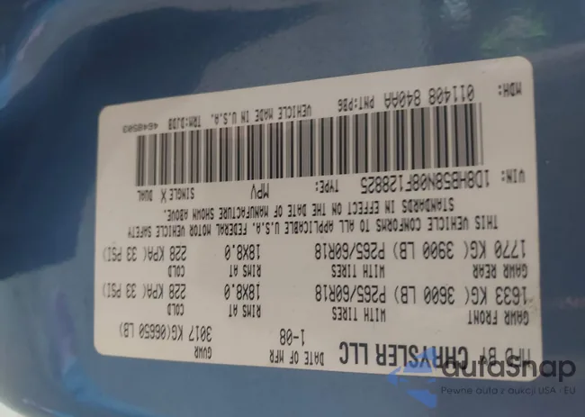 1D8HB58N08F128825: 43245462