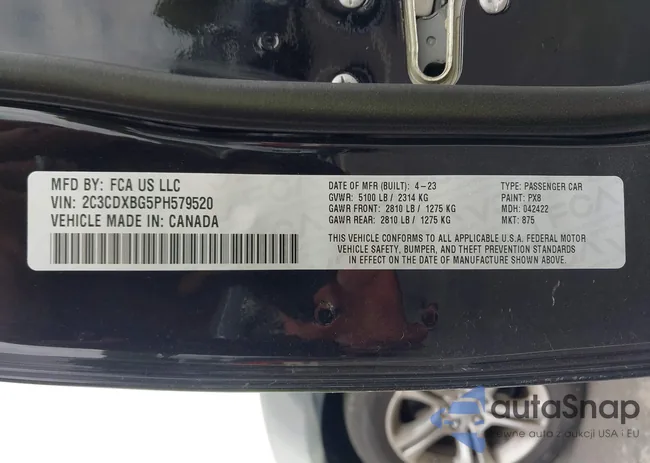 2C3CDXBG5PH579520: 43245472