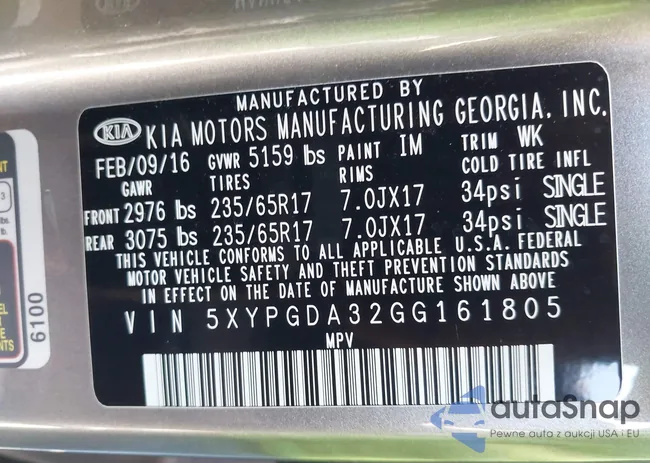 5XYPGDA32GG161805: 43245560