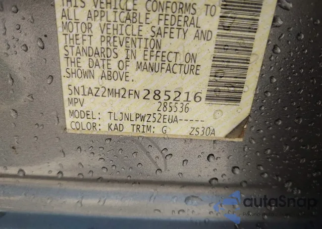 5N1AZ2MH2FN285216: 43245568