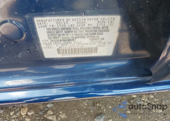 3N1CN7AP9KL869157: 43245615