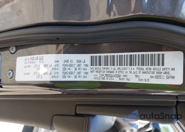 1C4PJMBS2GW145260: 43245664