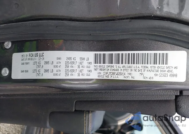 1C4PJMCB8FW626014: 43245712