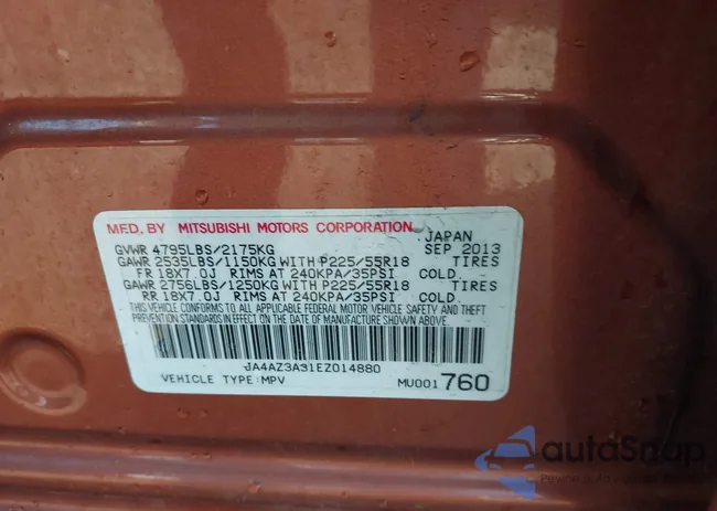 JA4AZ3A31EZ014880: 43245735