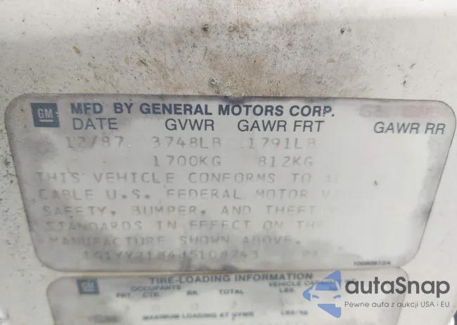 1G1YY2184J5108243: 43245774