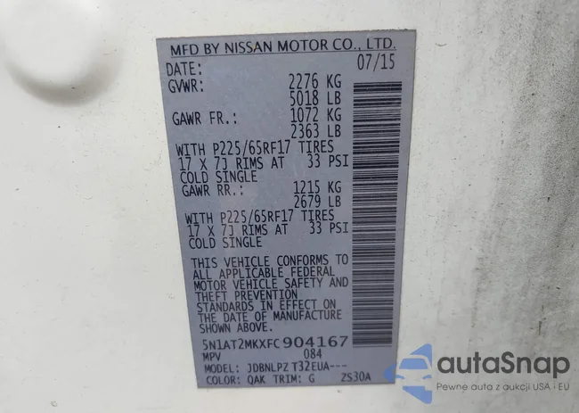 5N1AT2MKXFC904167: 43247020