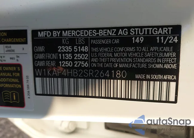 W1KAF4HB2SR264180: 43247083