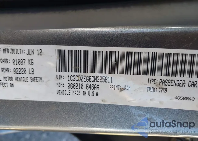 1C3CDZEG6CN325811: 43247091