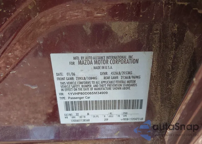 1YVHP80D065M34909: 43247174