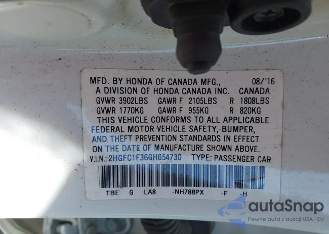 2HGFC1F36GH654730: 43247266