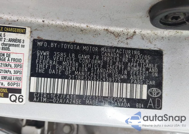 2T1BR32E65C439175: 43247290