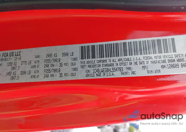 1C4BJWEG8HL554783: 43247307