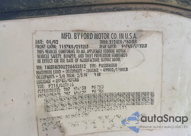 1MEFM50U22G633512: 43247312