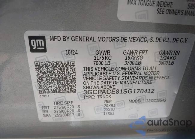 3GCPACE81SG170412: 43247332