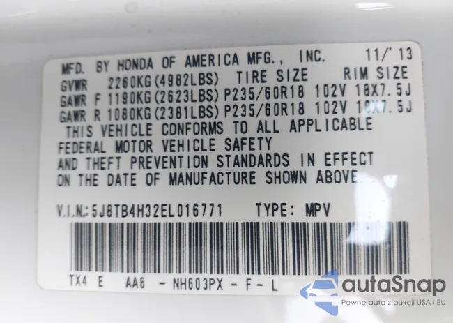 5J8TB4H32EL016771: 43247344