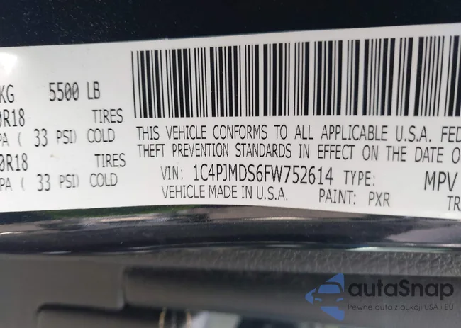 1C4PJMDS6FW752614: 43247447