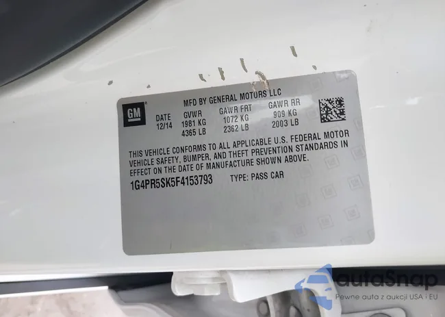 1G4PR5SK5F4153793: 43246546