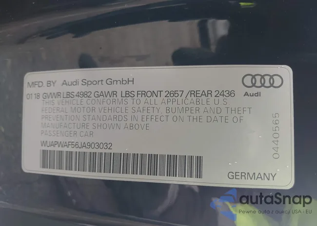 WUAPWAF56JA903032: 43246552