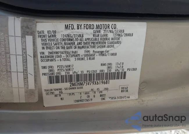 2MEHM75V79X619681: 43246582