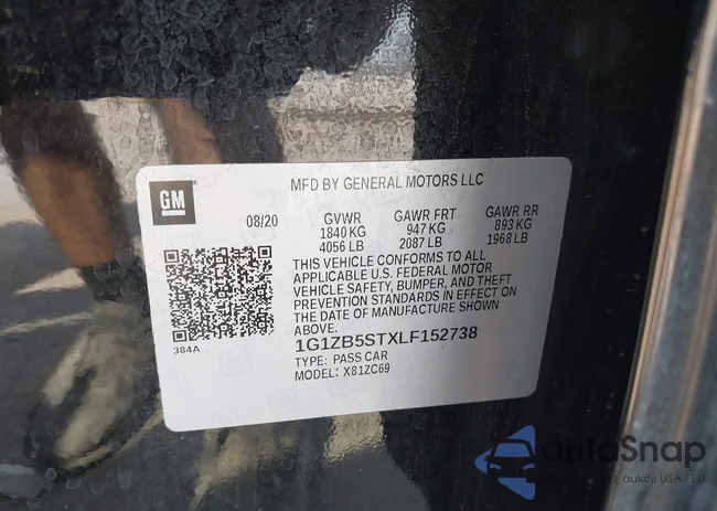 1G1ZB5STXLF152738: 43246602