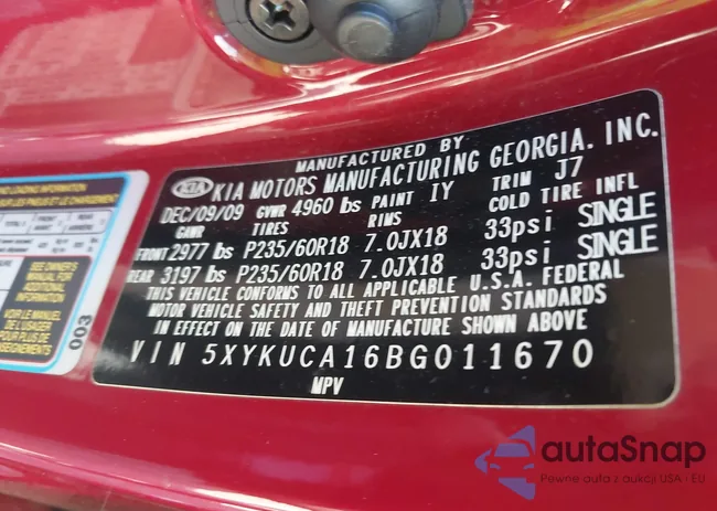 5XYKUCA16BG011670: 43246720