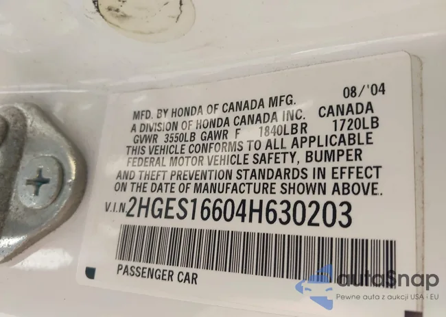 2HGES16604H630203: 43247965