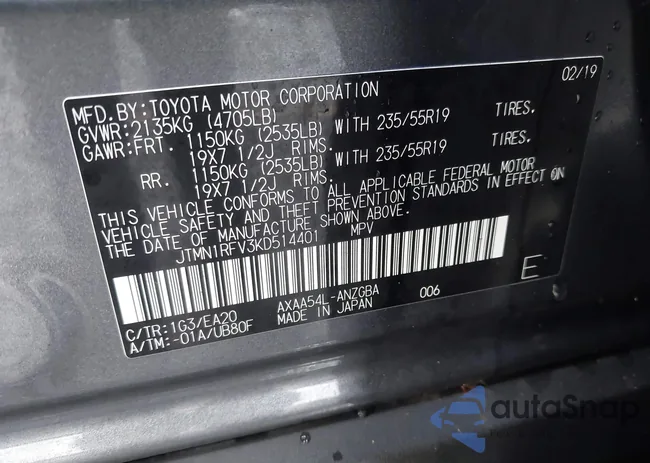 JTMN1RFV3KD514401: 43248054