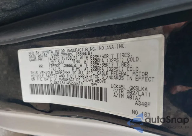 5TDBT48A14S228810: 43248058