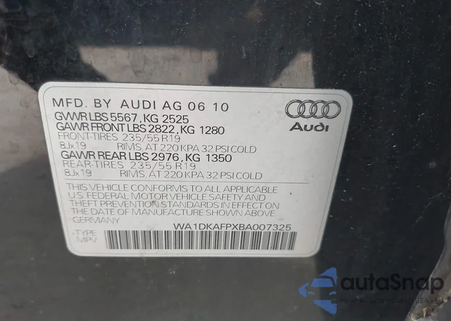 WA1DKAFPXBA007325: 43248073