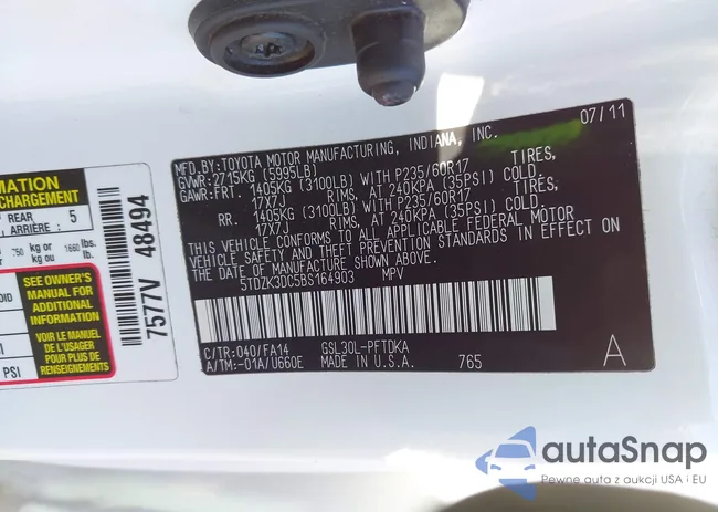 5TDZK3DC5BS164903: 43248299