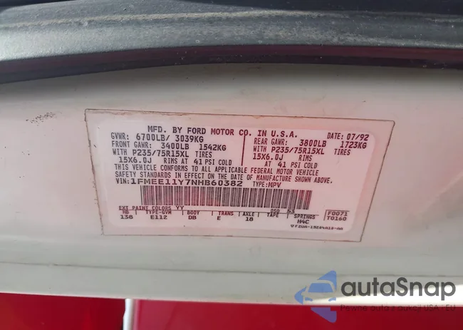 1FMEE11Y7NHB60382: 43247475