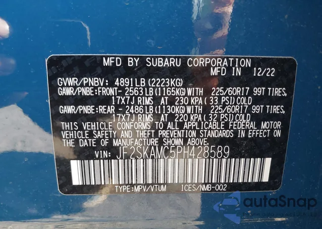 JF2SKAMC5PH428589: 43247494