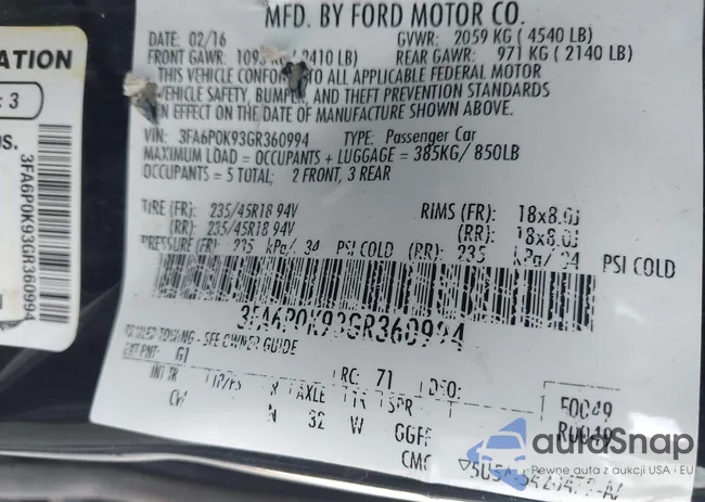 3FA6P0K93GR360994: 43247591