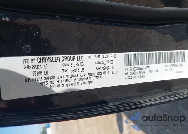 2C3CDXBG8EH146934: 43247745