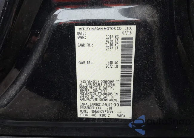 1N4AL3AP8GC264199: 43247758