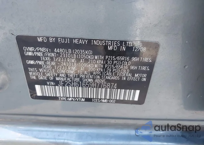 JF2SH61659H776874: 43247807