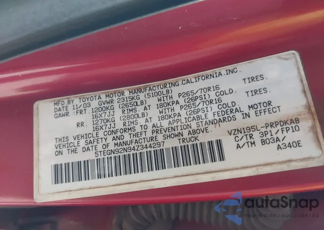 5TEGN92N94Z344297: 43248902