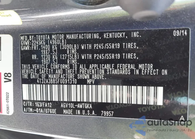 4T3ZA3BB5FU091310: 43248957