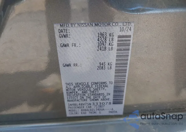 1N4BL4BV7SN333078: 43249017