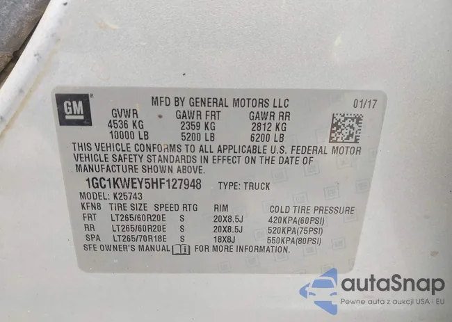 1GC1KWEY5HF127948: 43249018