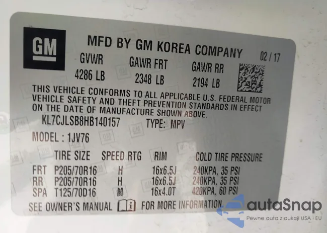 KL7CJLSB8HB140157: 43249110