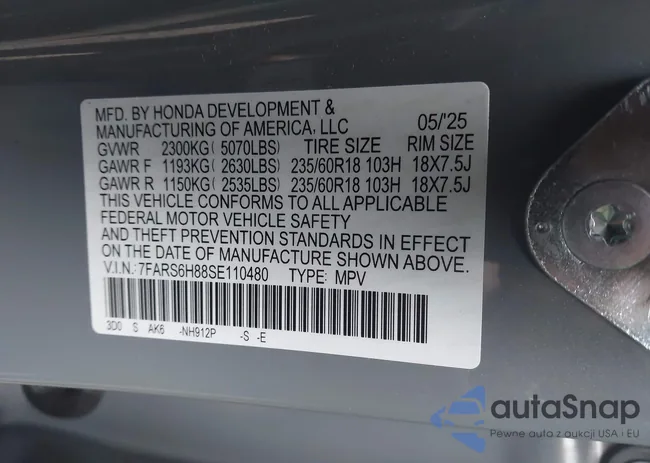 7FARS6H88SE110480: 43249177