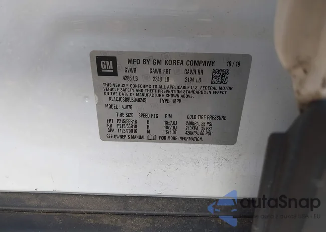 KL4CJCSB8LB048245: 43249197