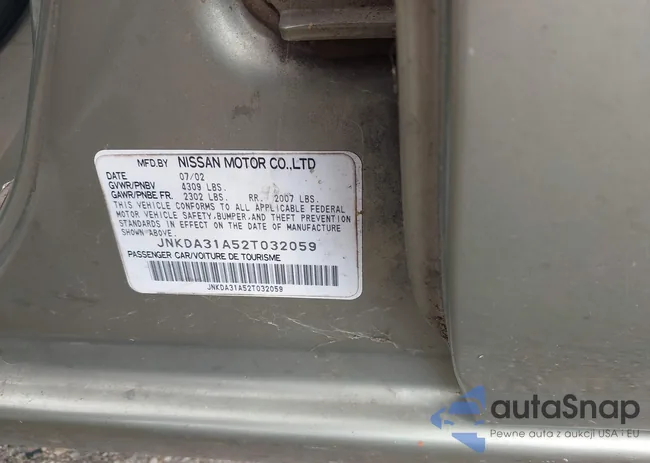 JNKDA31A52T032059: 43249204