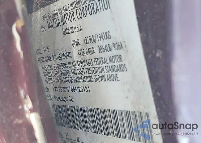 1YVFP80C765M23131: 43249209